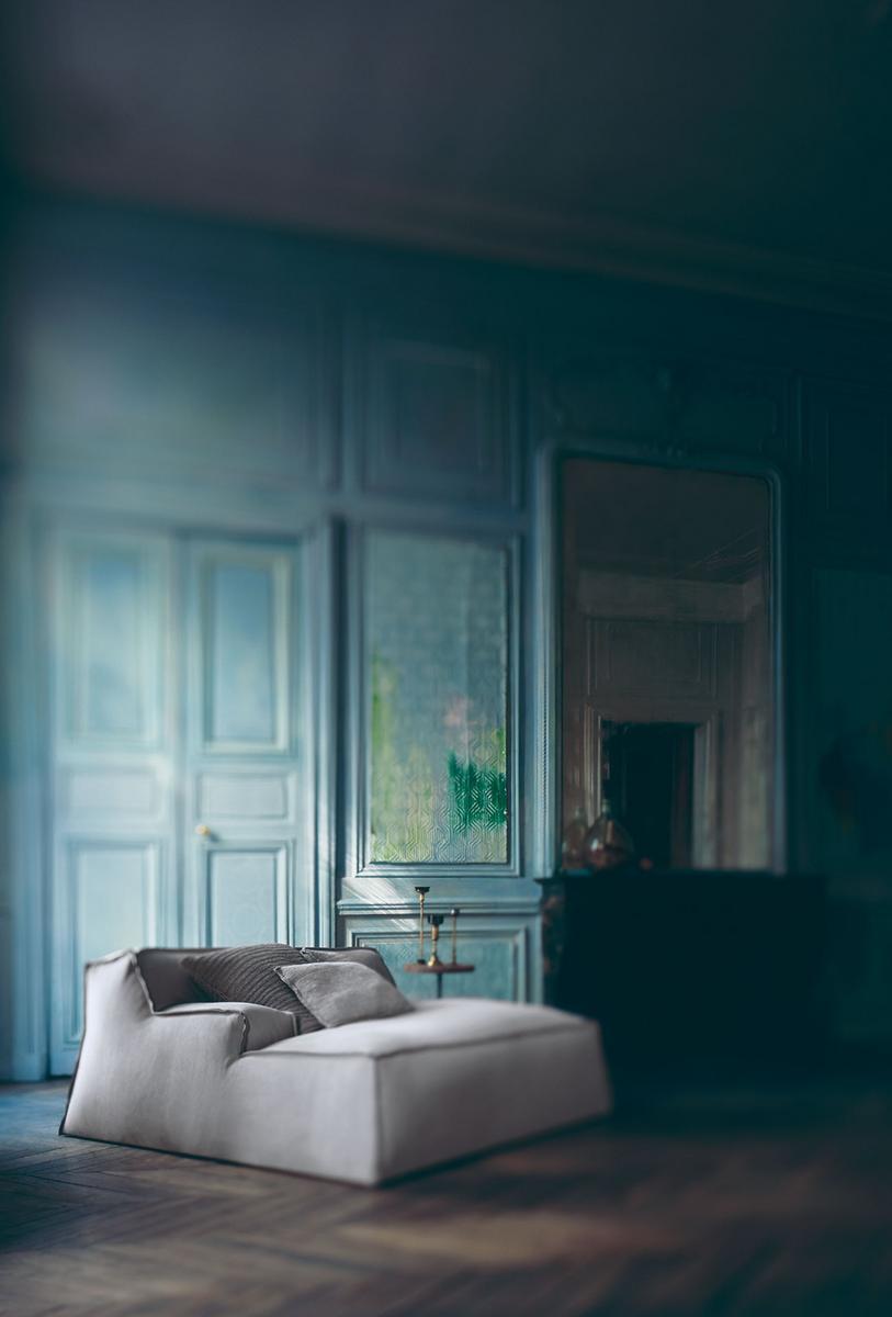 Sectional leather sofa | Damasco by Baxter