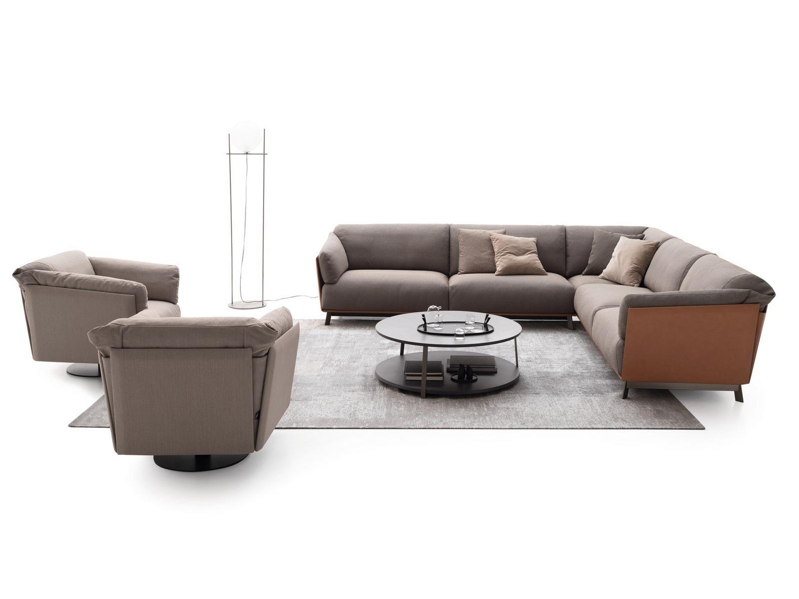 Trestle-based fabric armchair with armrests | Kailua by Ditre Italia