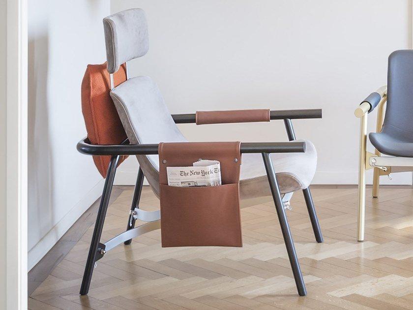 Eco-leather armchair with armrests | Eddy by Bonaldo