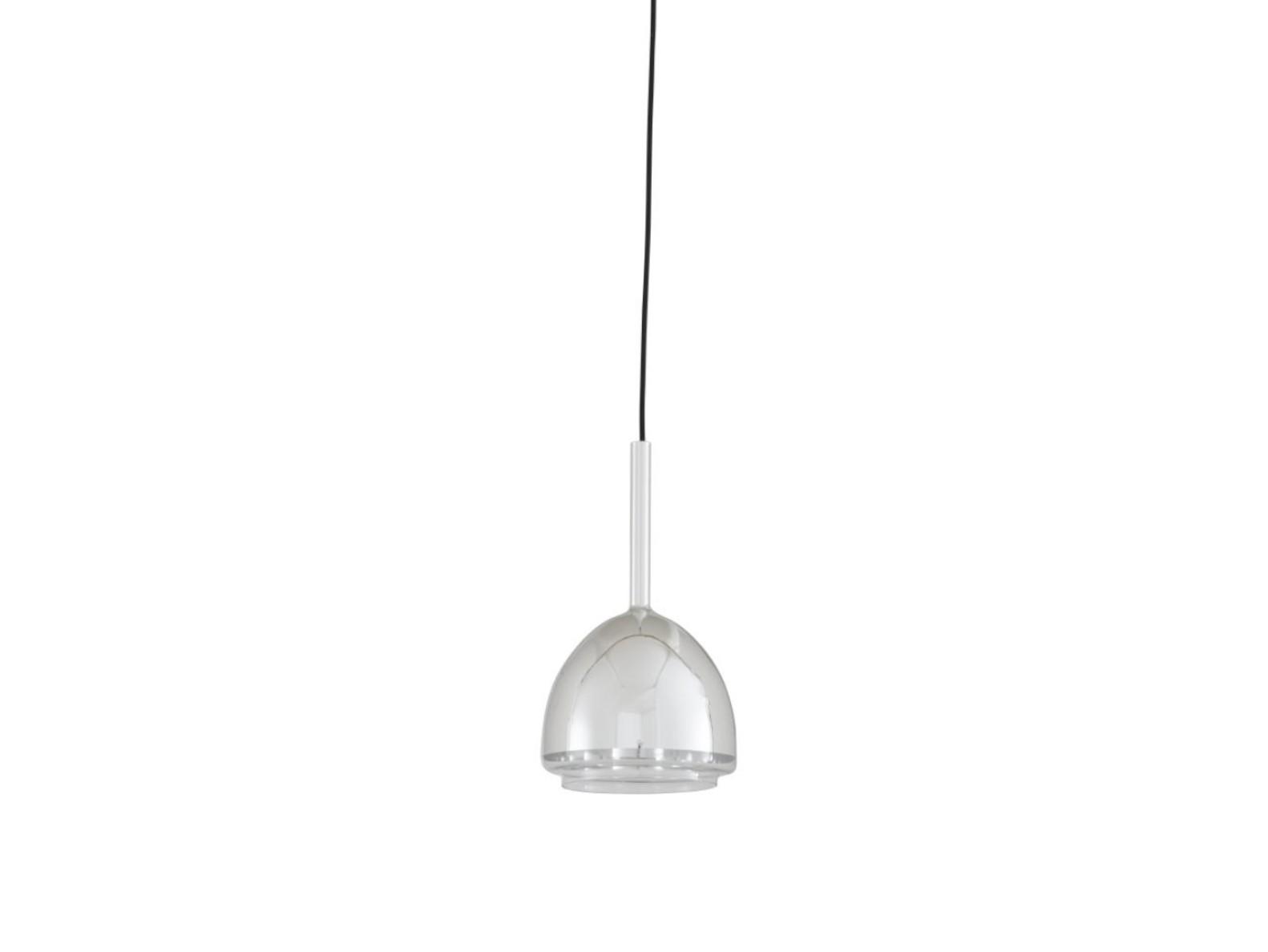 LED Borosilicate glass pendant lamp | Chrome Bell by Ligne Roset