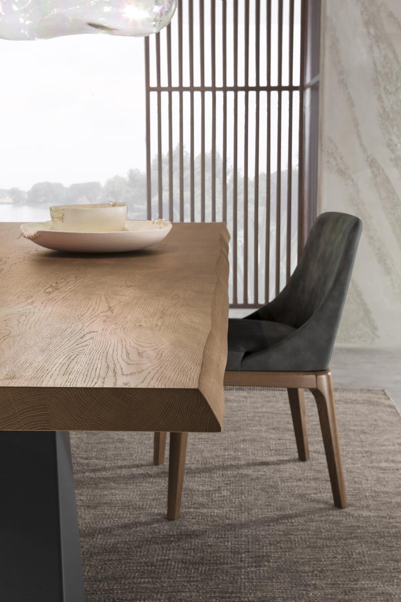 Rectangular wooden dining table | Living - Graphite & Walnut by Riflessi