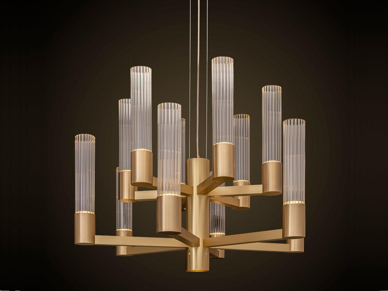 Indirect light metal pendant lamp | Infinity H12+1 by Ilfari