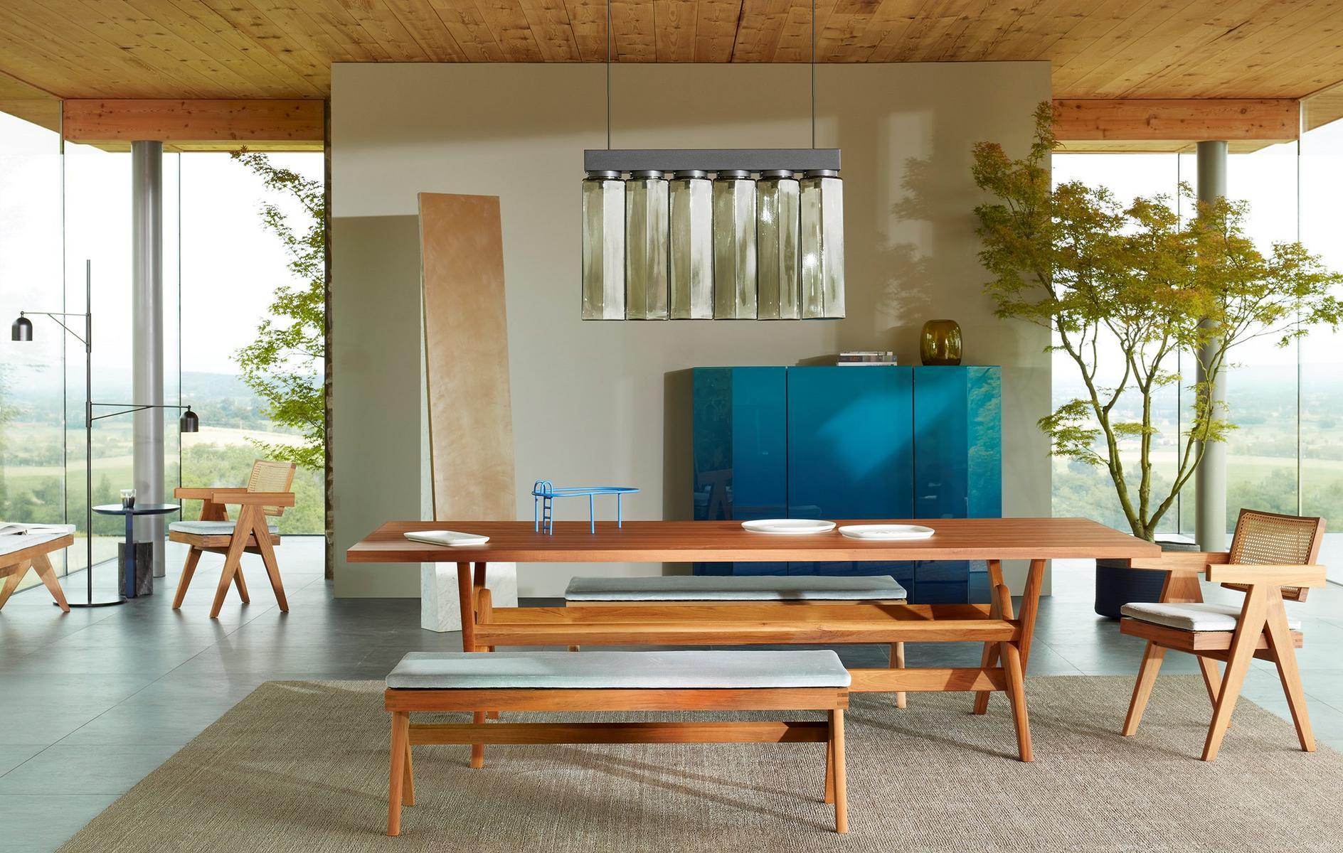 Wood and glass table | 056 Capitol Complex Table by Cassina