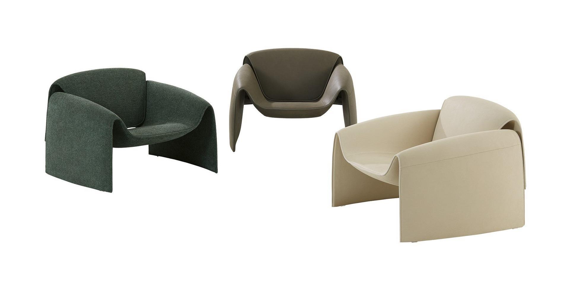 Leather armchair with armrests | Le Club by Poliform