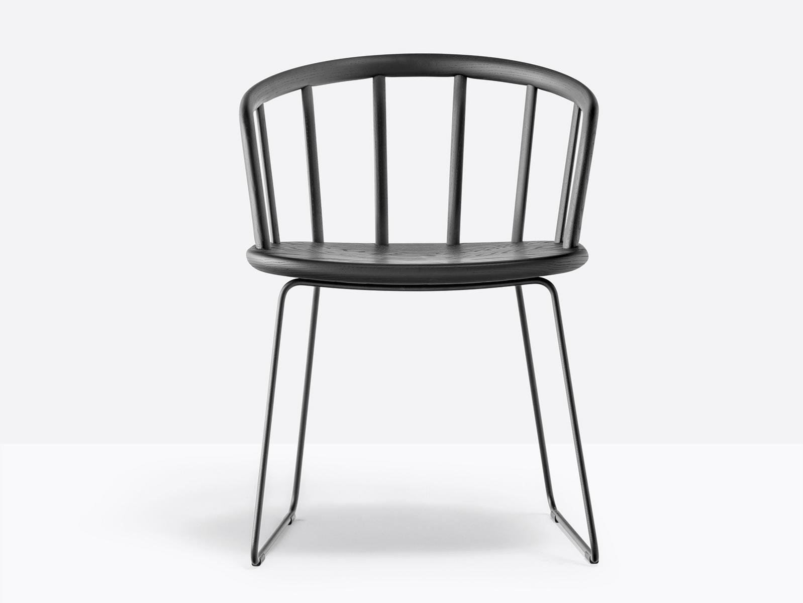 Sled base ash chair with armrests | Nym 2855 by Pedrali