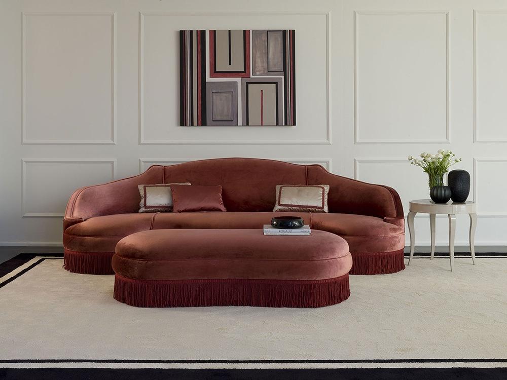Curved fabric sofa | Anemone by Galimberti Nino