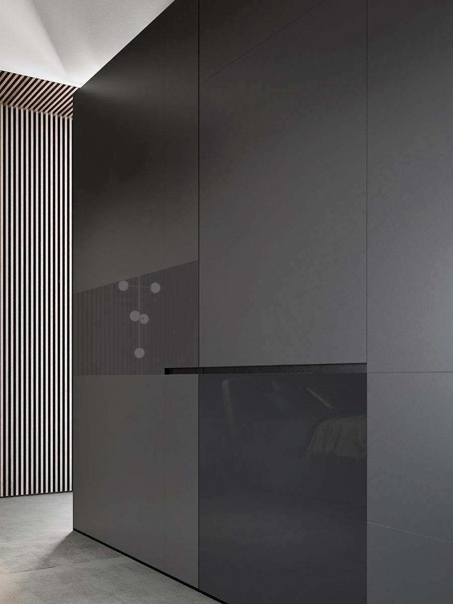 Lacquered wooden wardrobe | Crea by Pianca
