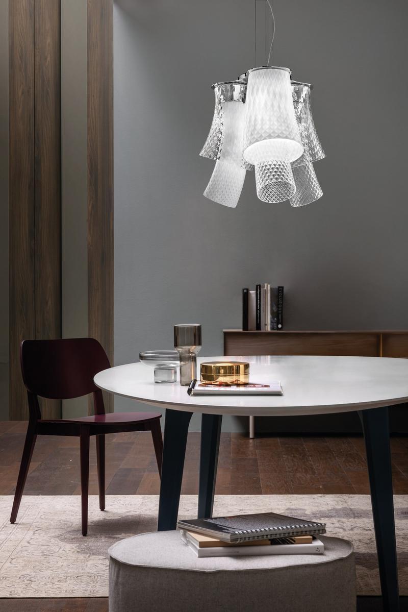 Blown glass pendant lamp | Assiba Sp 6 by Vistosi