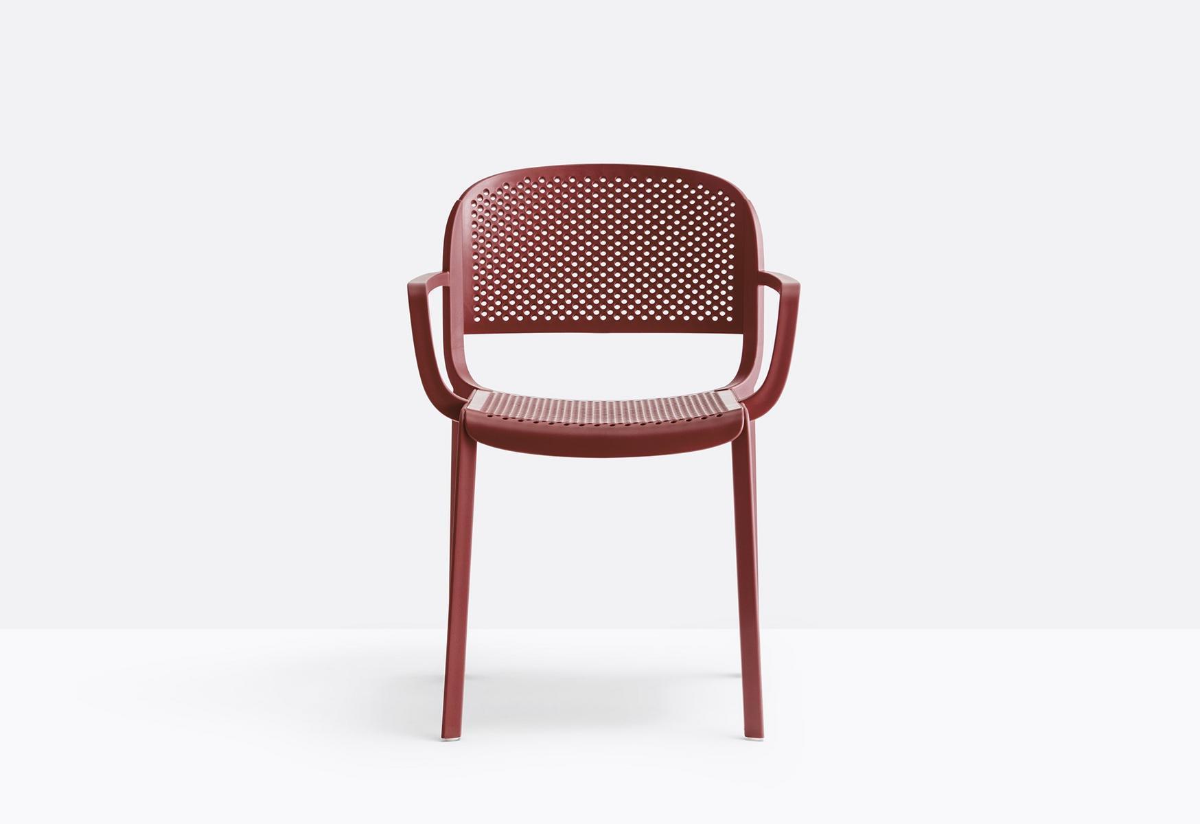 Polypropylene chair with armrests | Dome 266 by Pedrali