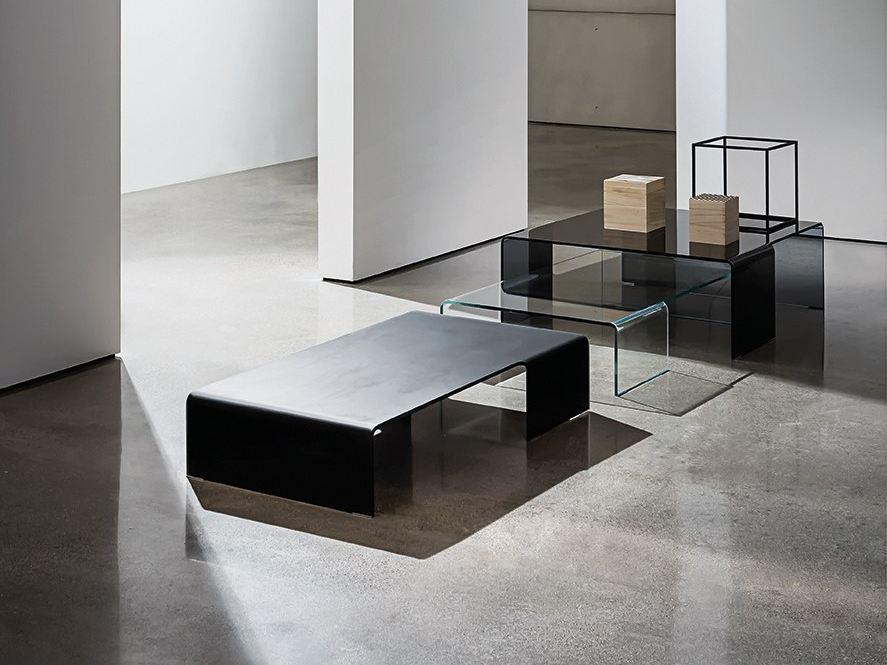 Low glass coffee table | Spider by Sovet