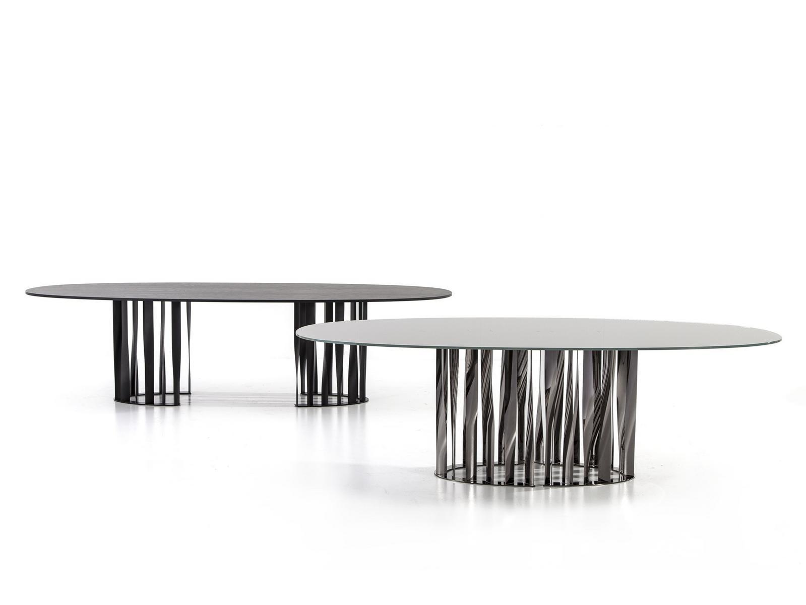Table with aluminium base | 475 Boboli by Cassina