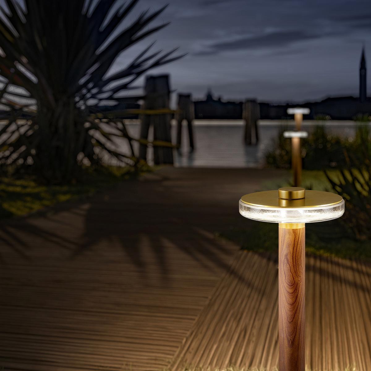 LED glass and aluminium bollard light | Venexia by Panzeri