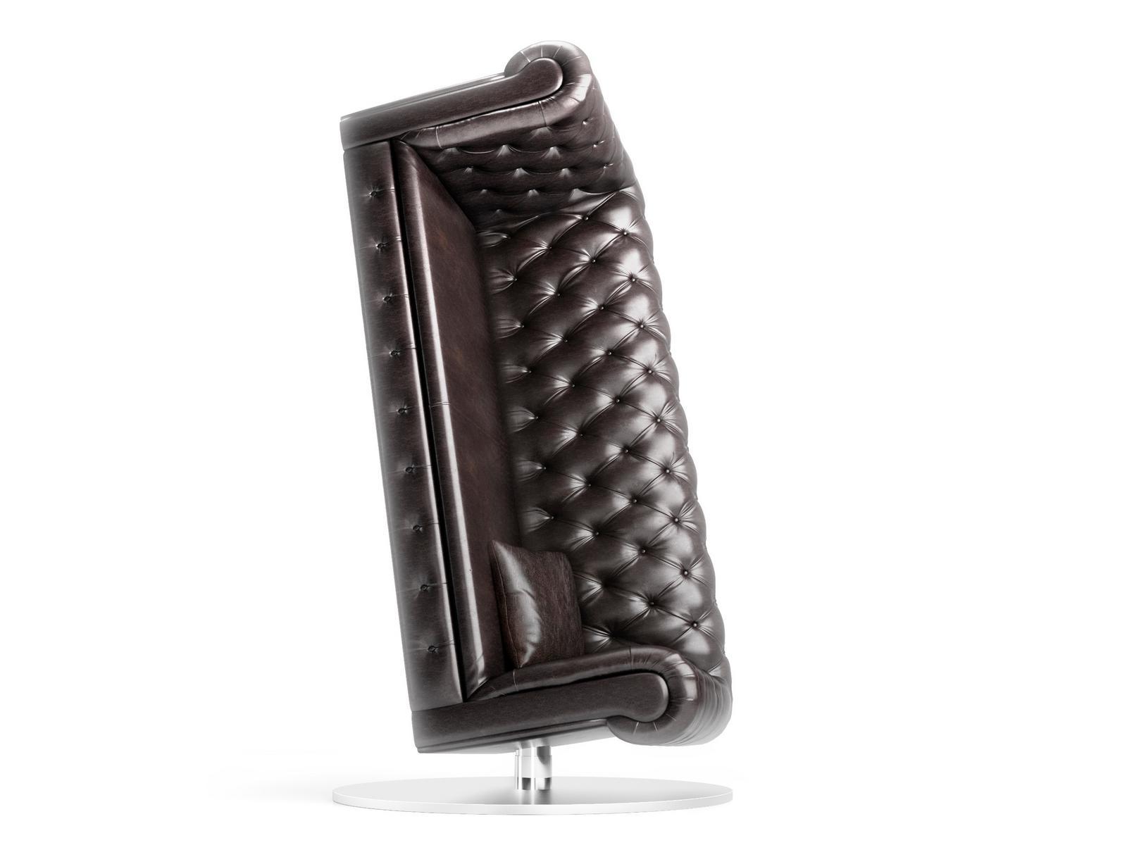 Chesterfield style corner high-back leather armchair | Charleston Chair by Moooi