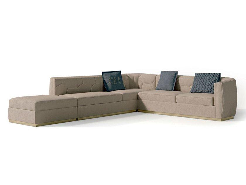 Corner sectional nabuk sofa | 7143 - 7943 by Carpanese home