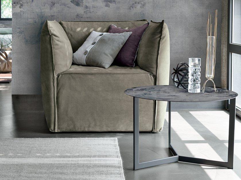 Fabric armchair with armrests | Flower by Tomasella