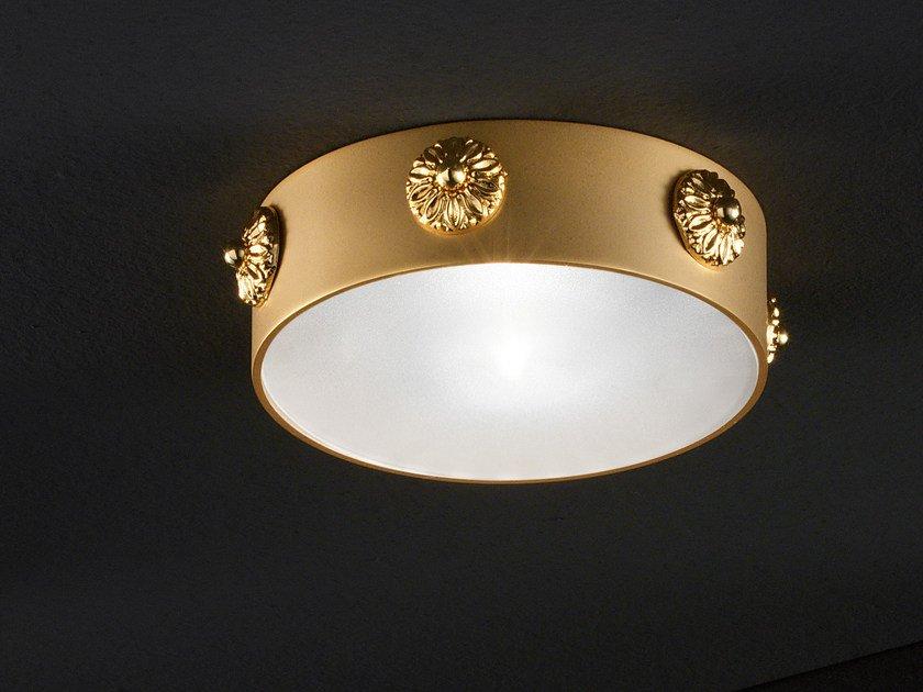 Semi-inset round ceiling brass spotlight | Brass & Spots Ve 1103 by Masiero