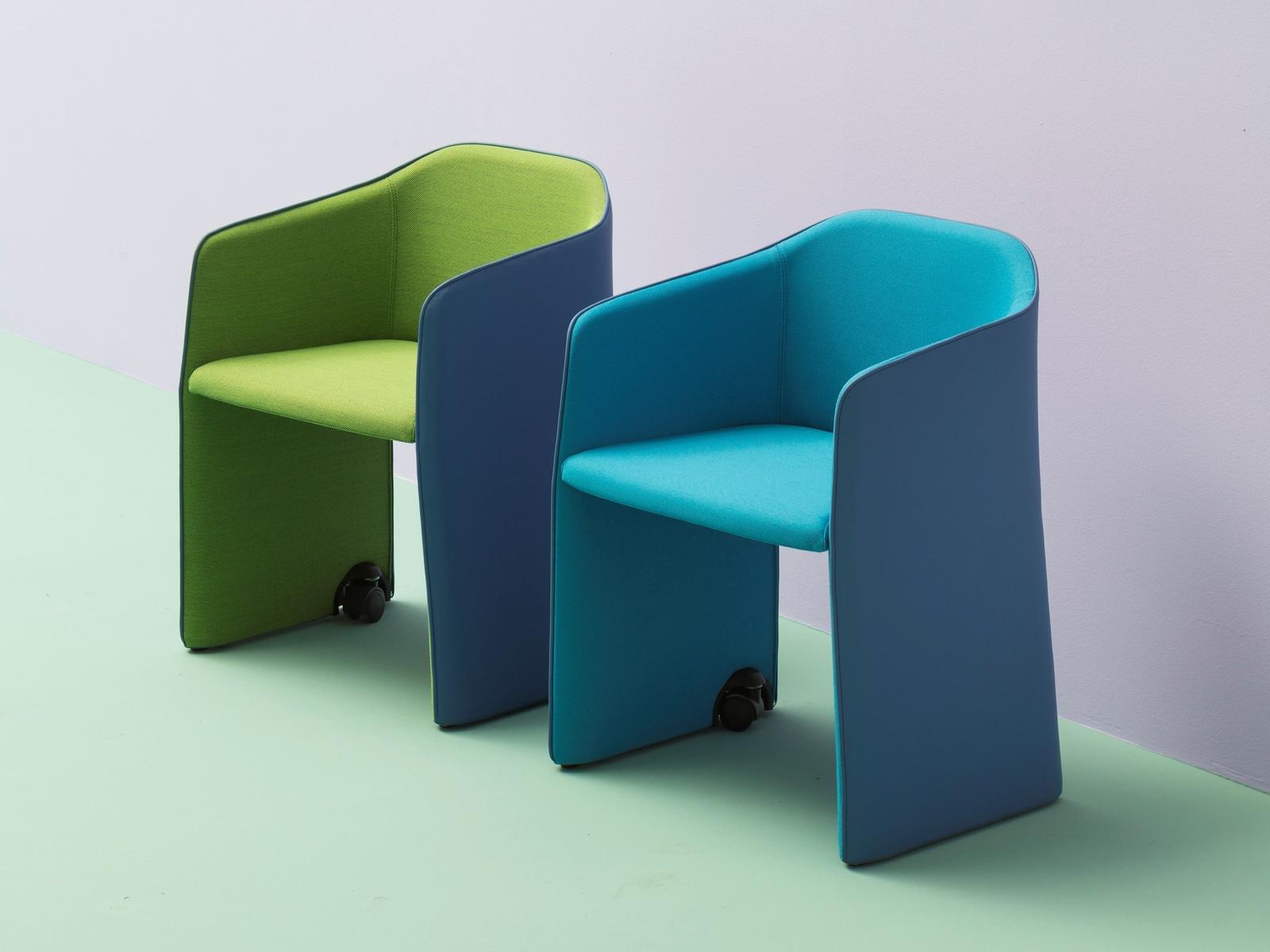 Chair with castors | Laja Wings 889f by Pedrali