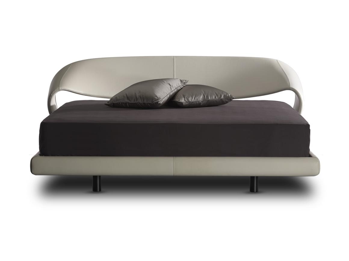 Leather double bed | Nuvola by Reflex
