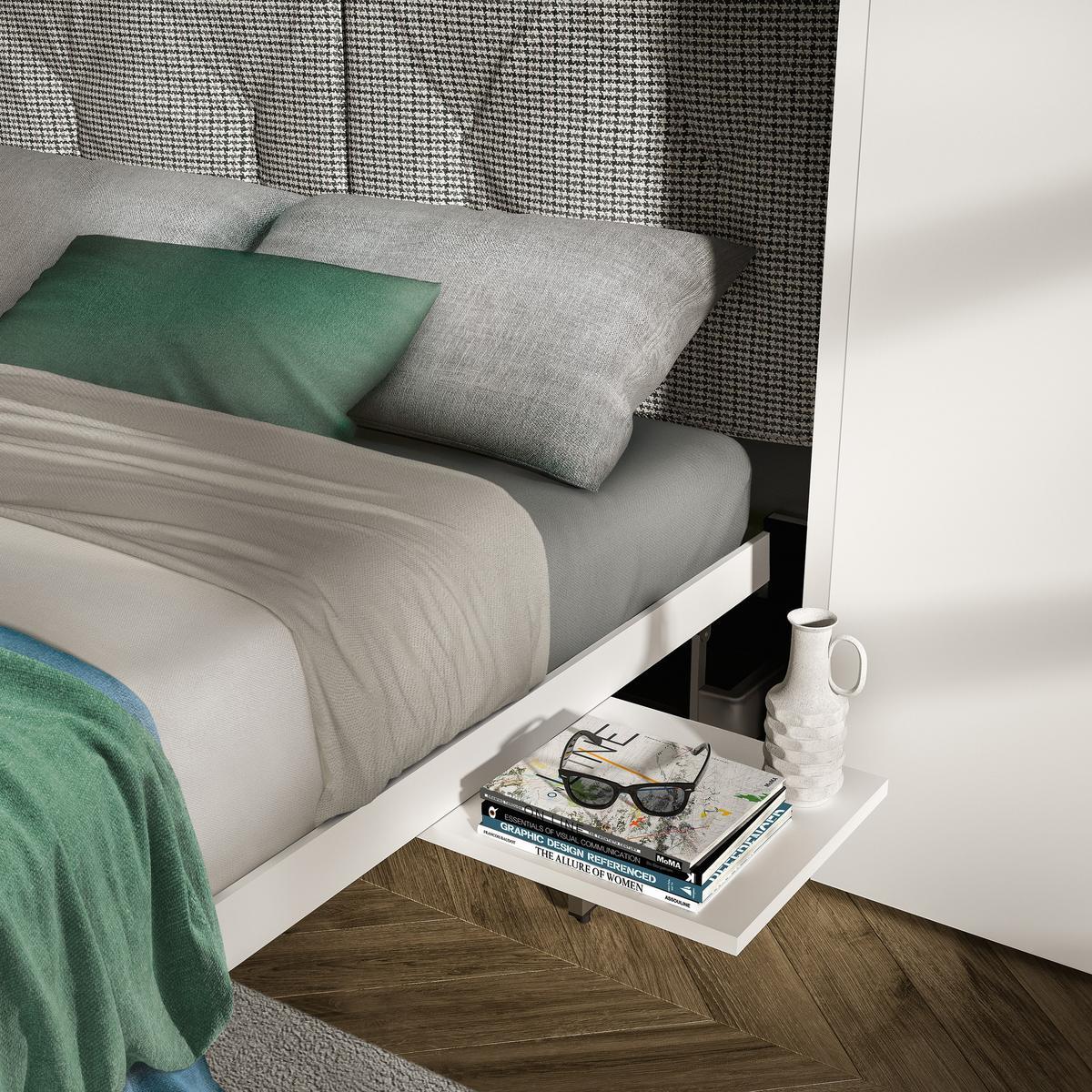 Storage wall with fold-away bed | Lgm by CLEI