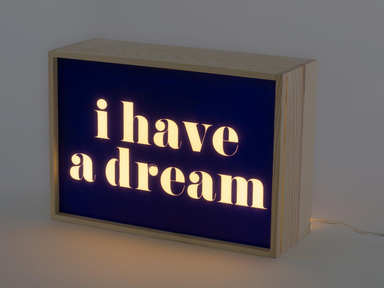 LED wooden table lamp | I Have A Dream by Seletti