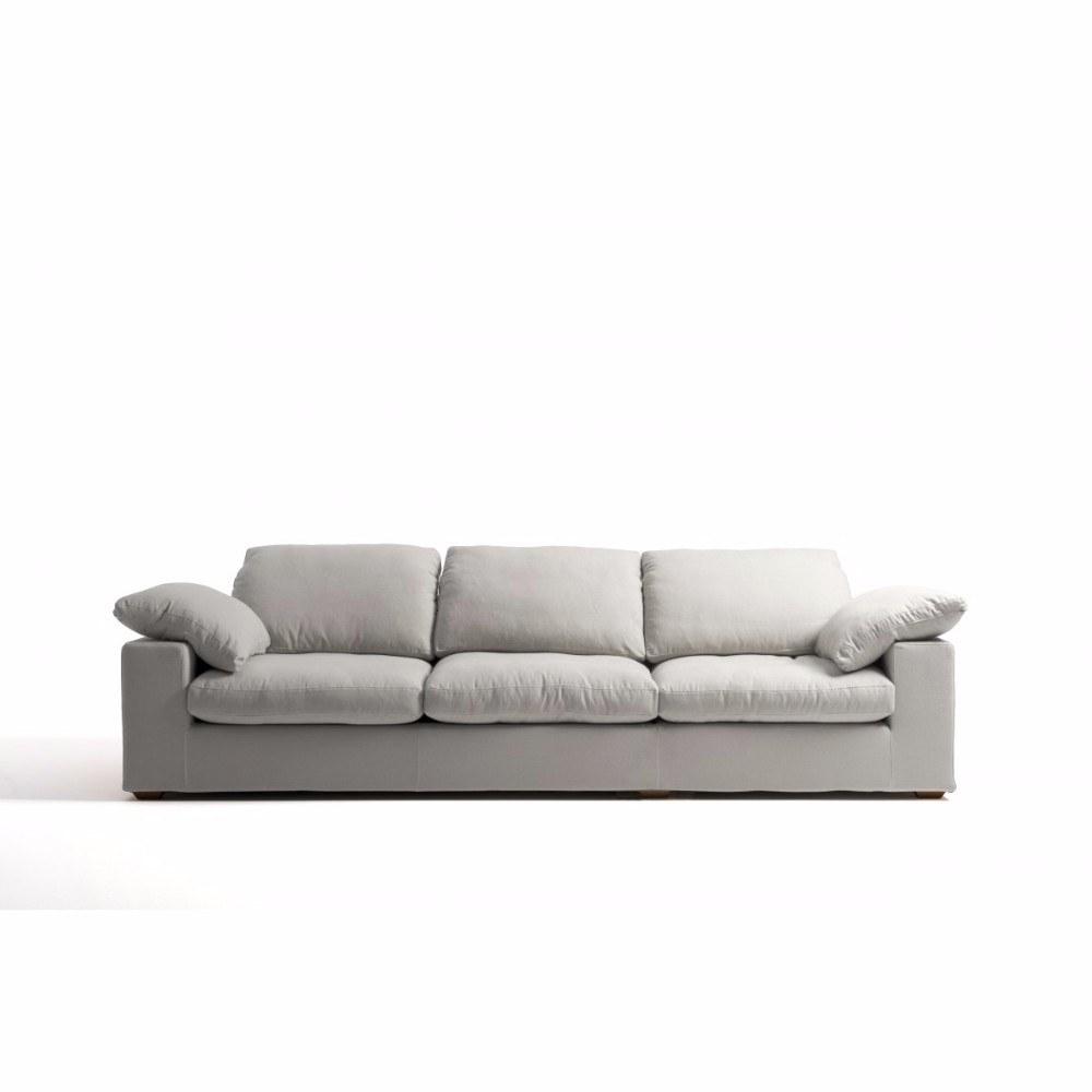 Sectional 4 seater linen sofa | Italo by Mantellassi 1926