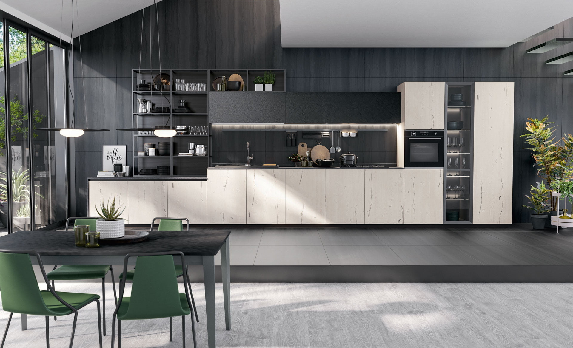 Kitchen without handles Lube Cucine Oltre