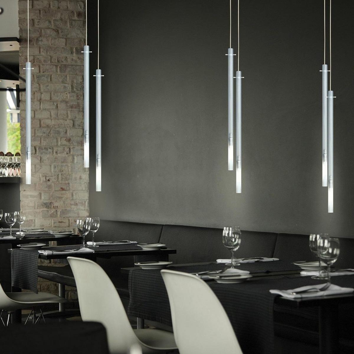 Sandblasted glass pendant lamp | Canna Nuda by Nemo