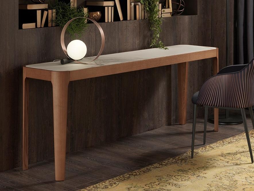 Rectangular wooden console table | Cross by Riflessi