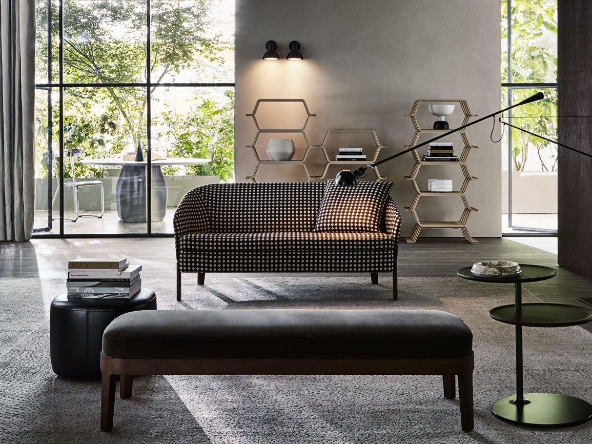 Upholstered fabric bench | Chelsea by Molteni