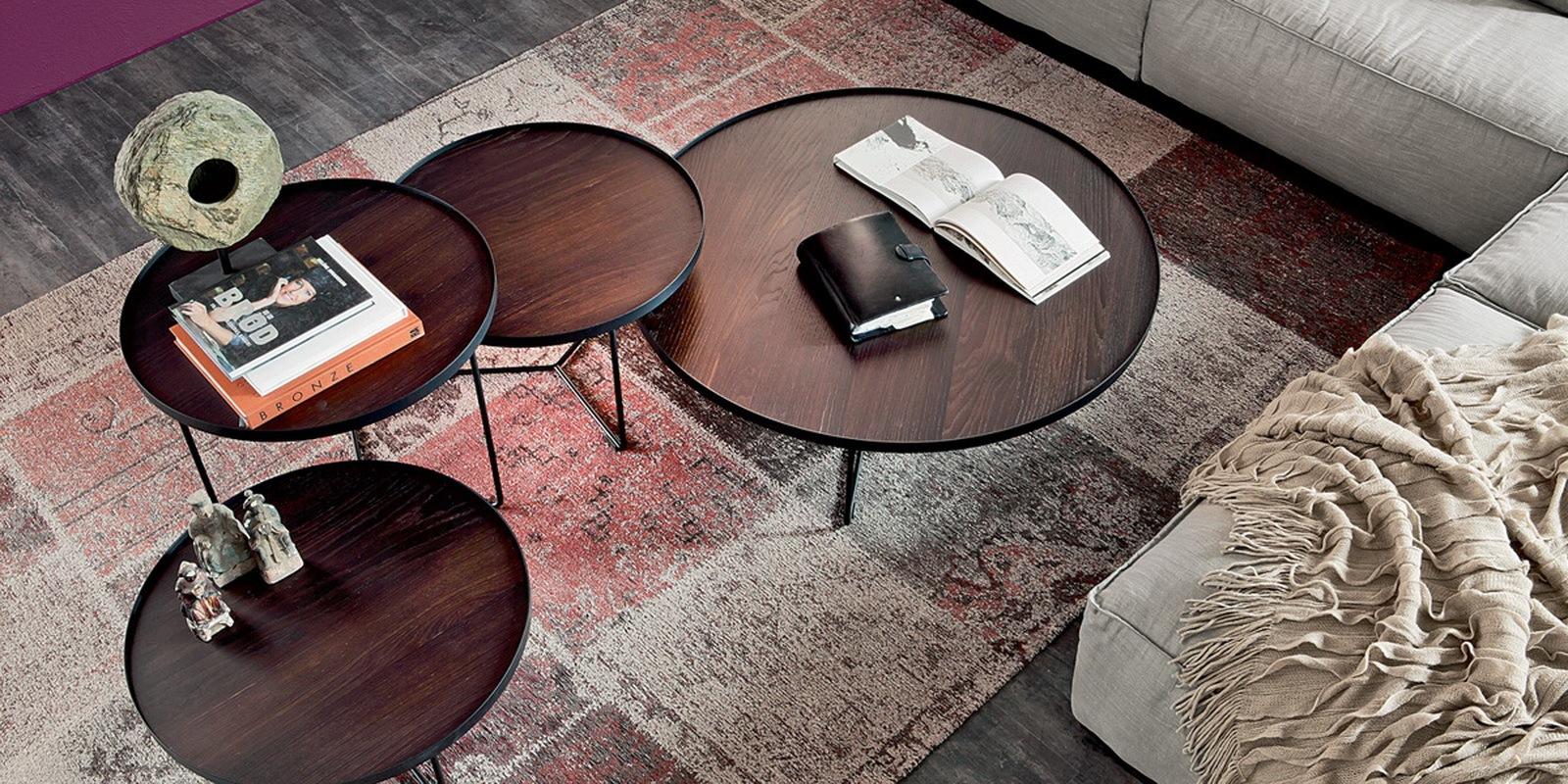Round veneer coffee table | Billy Wood by Cattelan Italia
