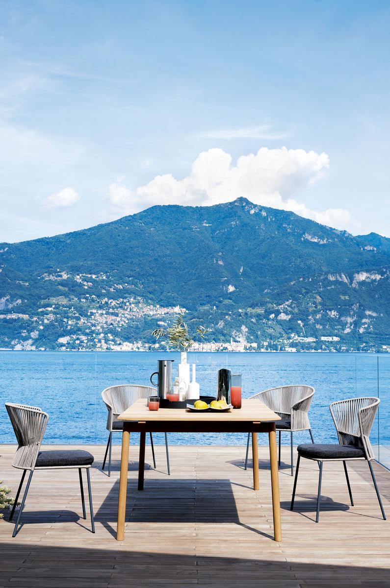Rectangular iroko garden table | Dock by Potocco