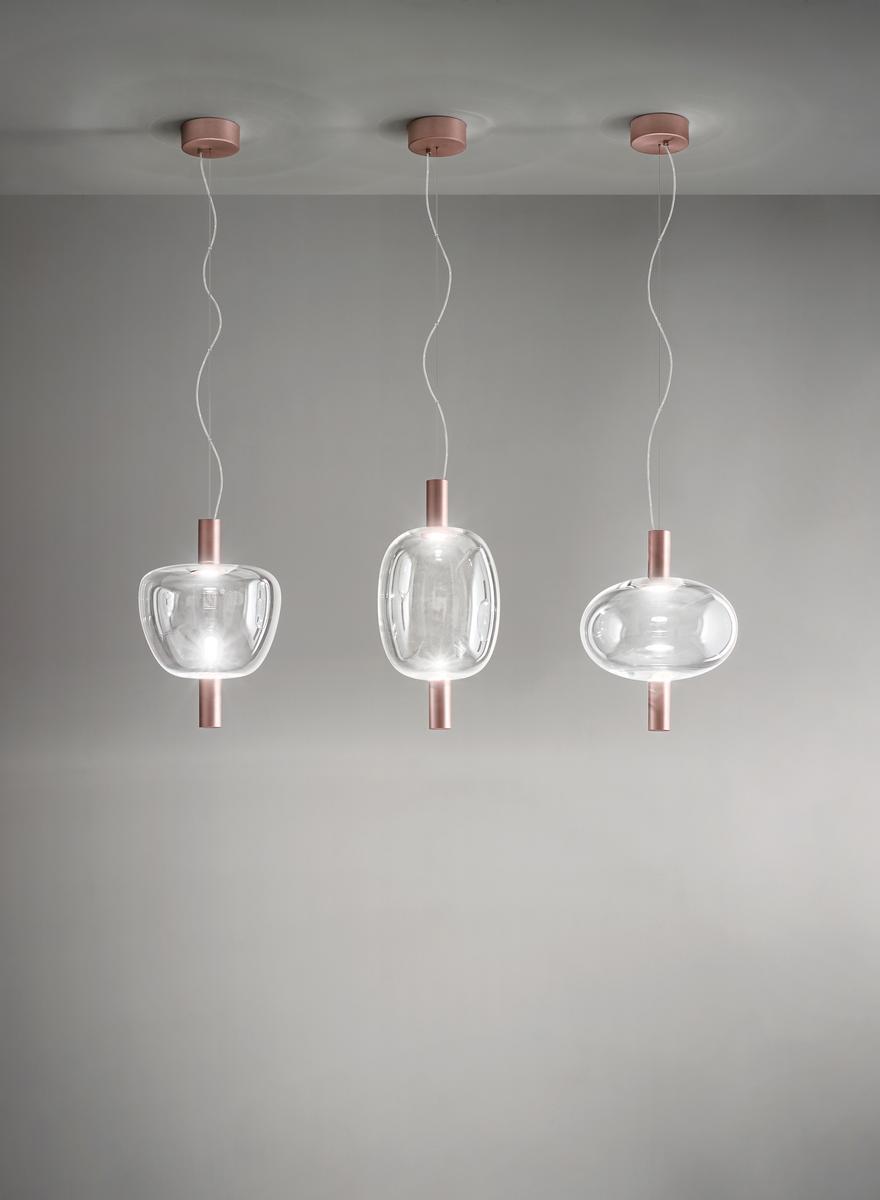 LED direct light glass pendant lamp | Riflesso Sp 2 by Vistosi