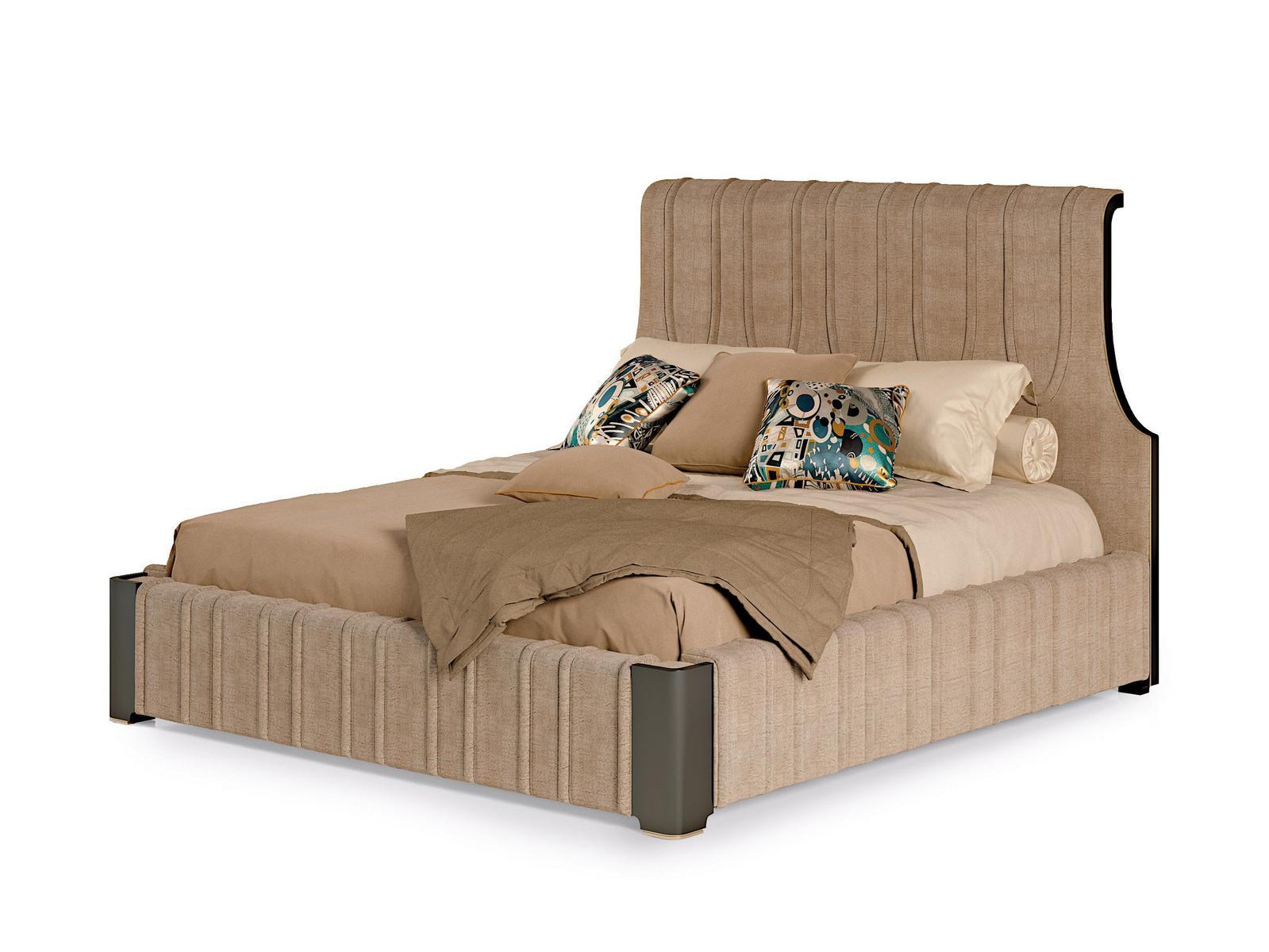 Nabuk double bed with high headboard | Hotel De Ville by Ezio Bellotti