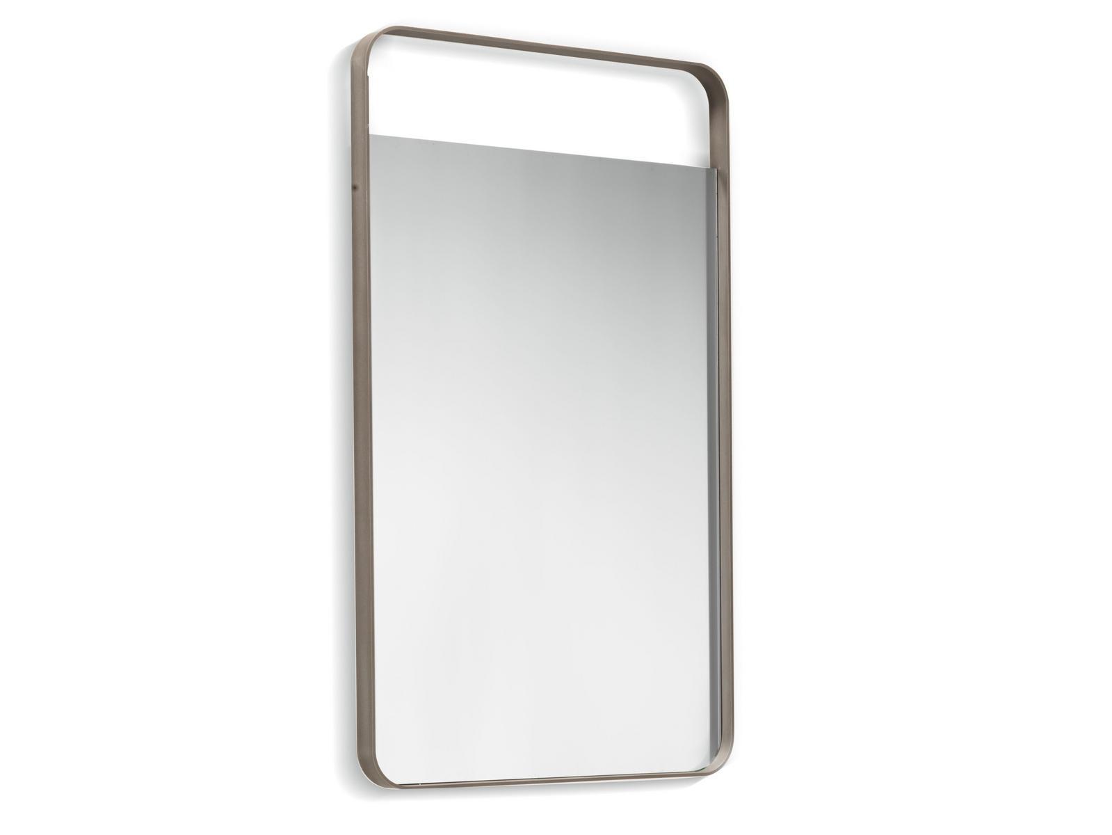 Rectangular wall-mounted aluminium mirror | Elvis by Cantori