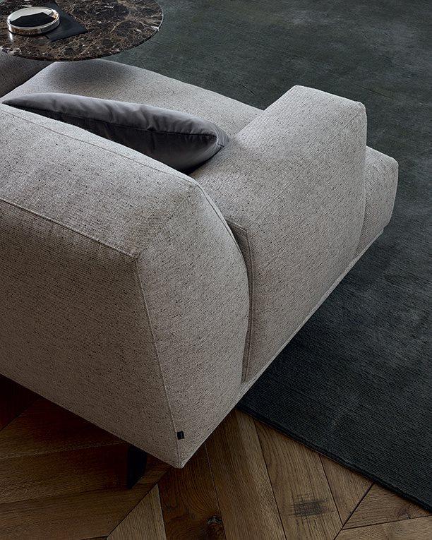 Sectional fabric sofa | Tribeca by Poliform