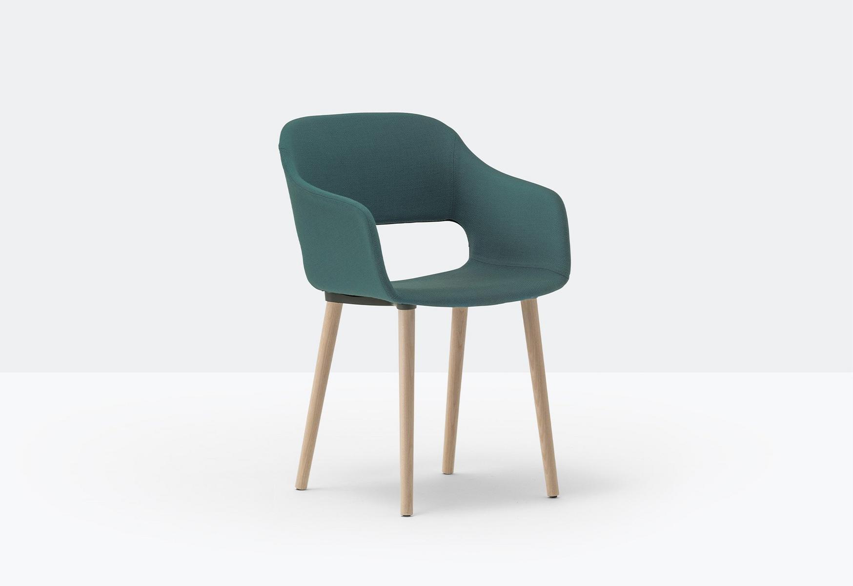 Upholstered fabric chair with armrests | Babila 2756 by Pedrali