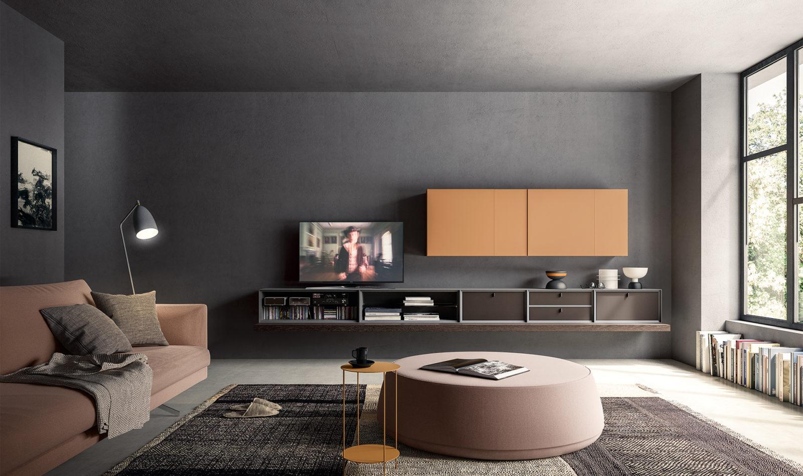 Modular lacquered storage wall | Day Collection by ALF Dafre