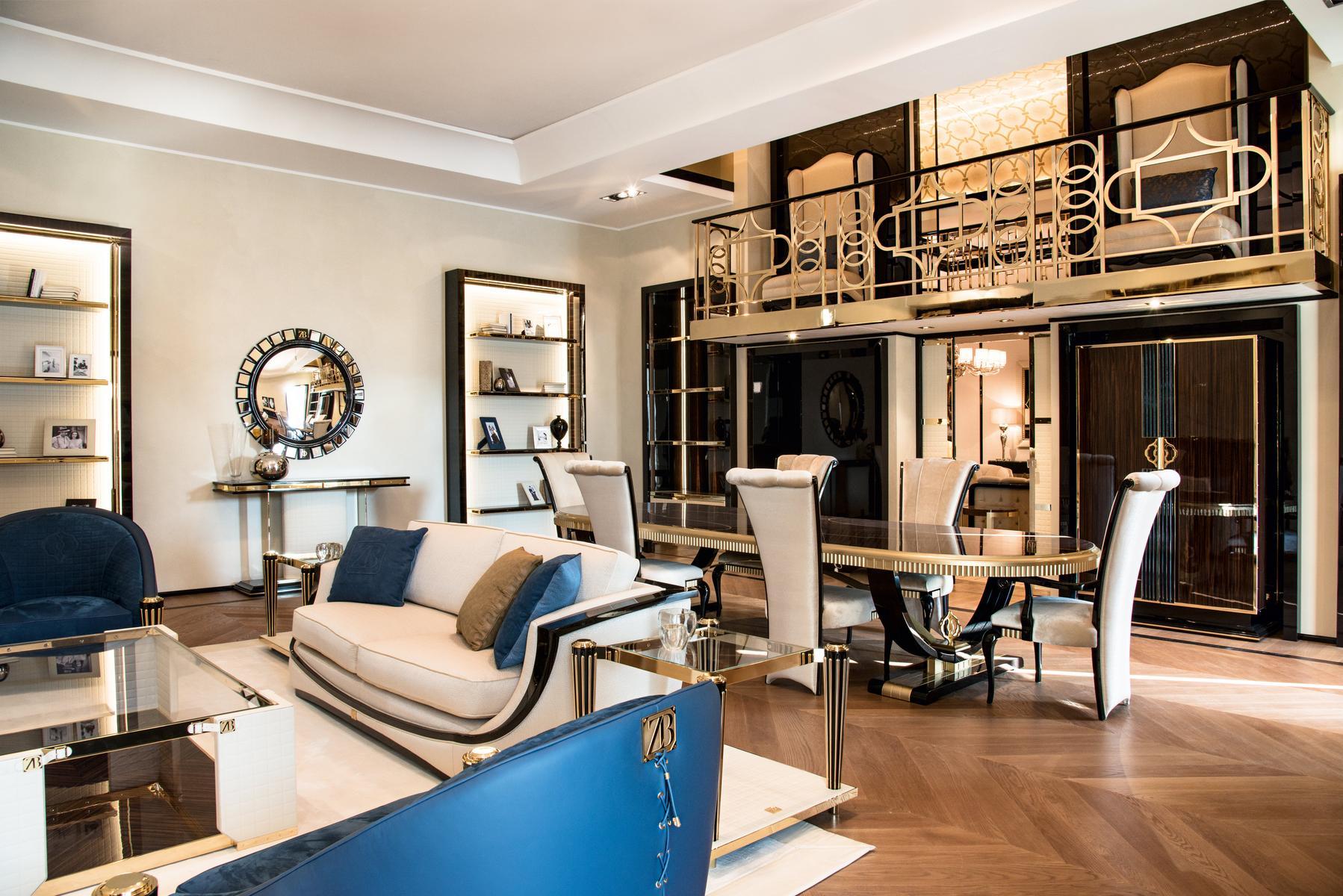 Oval walnut table | Metropolis Wide by Bruno Zampa