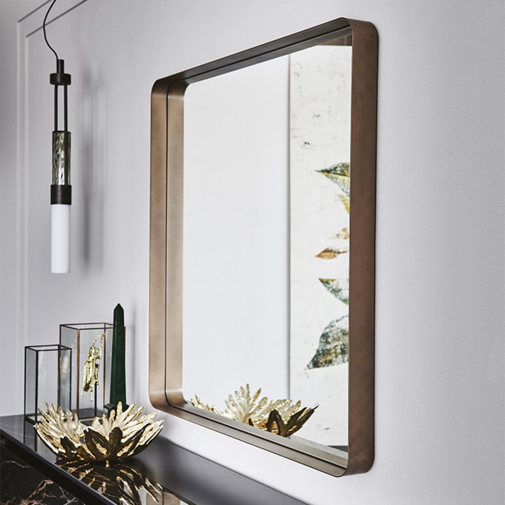 Square metal mirror | Wish S by Cattelan Italia