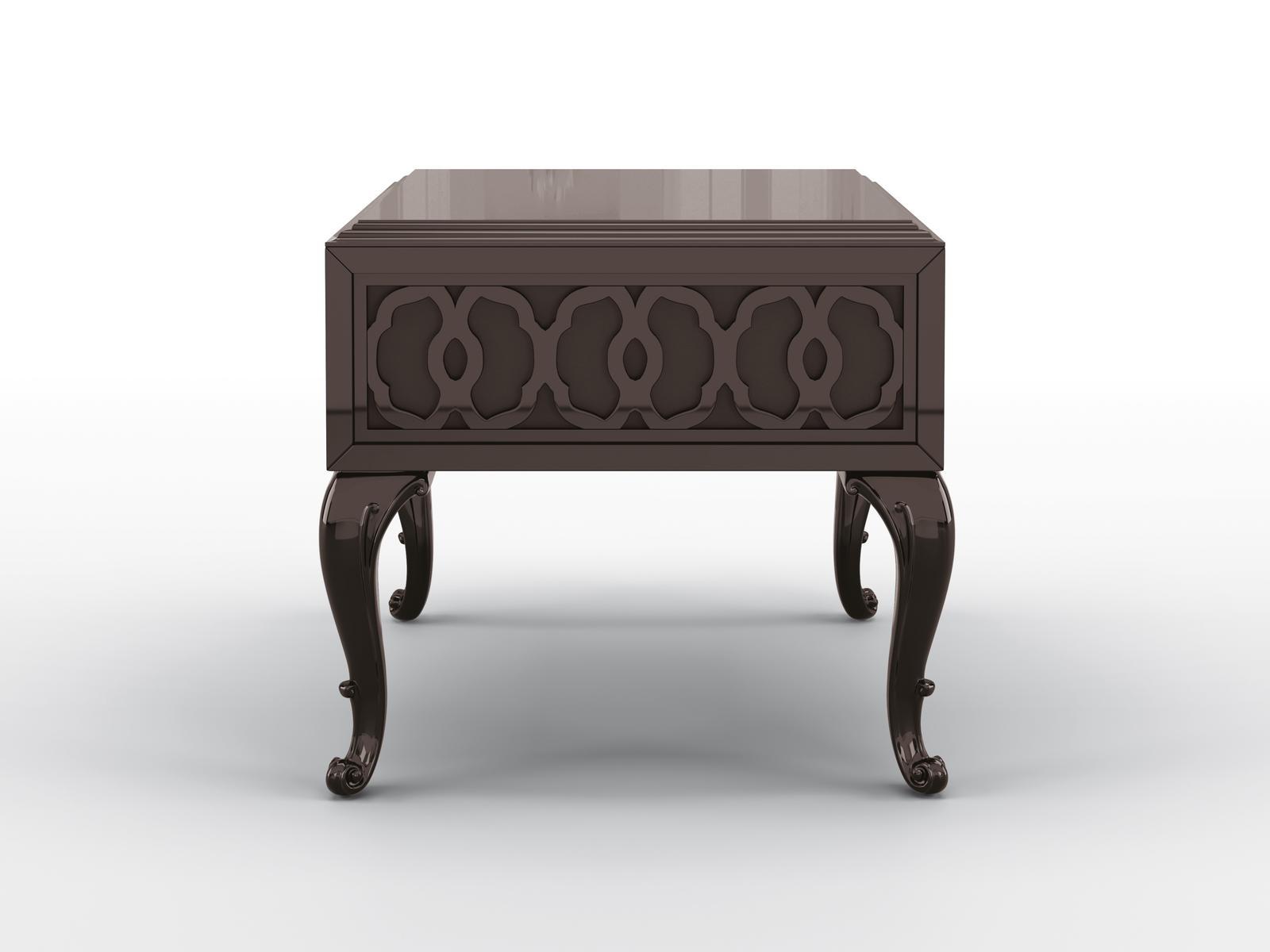 Square wooden coffee table for living room | Club by Bruno Zampa