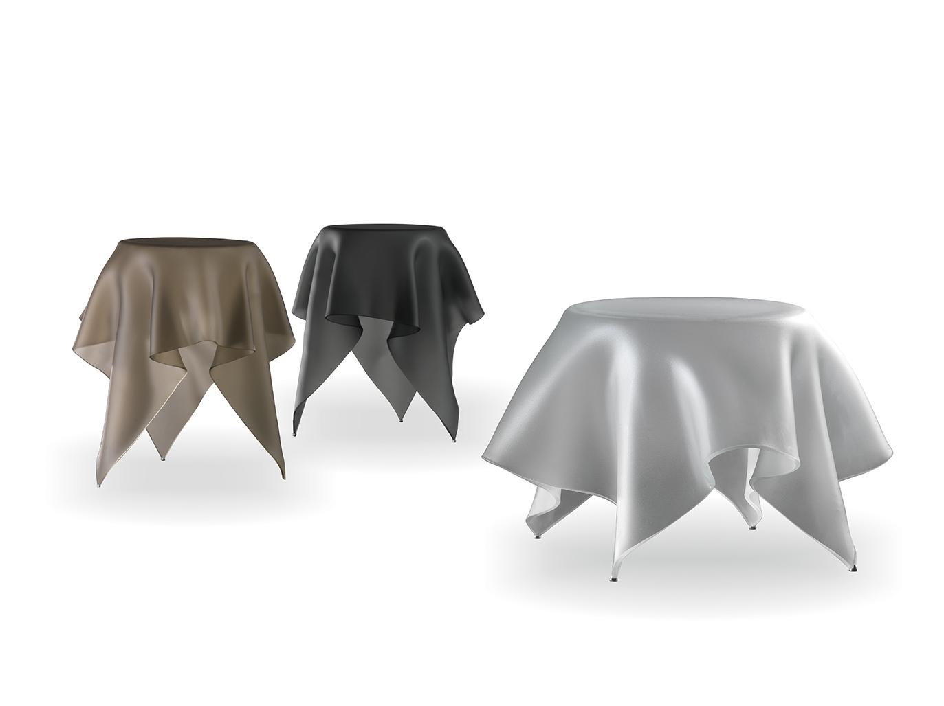 Round glass coffee table | Foulard by Reflex