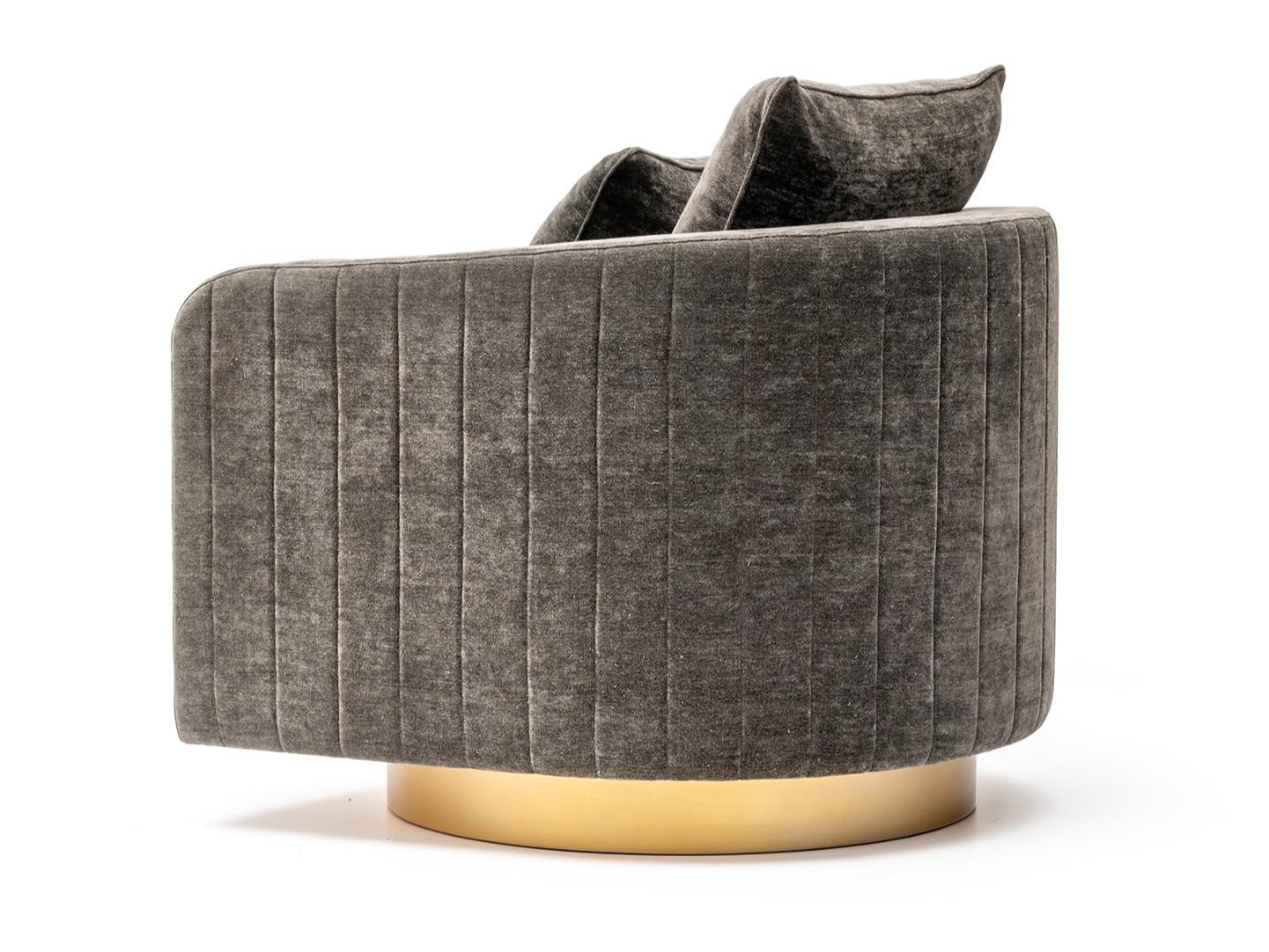 Swivel fabric armchair with armrests | Afrodite 7044b by Arcahorn