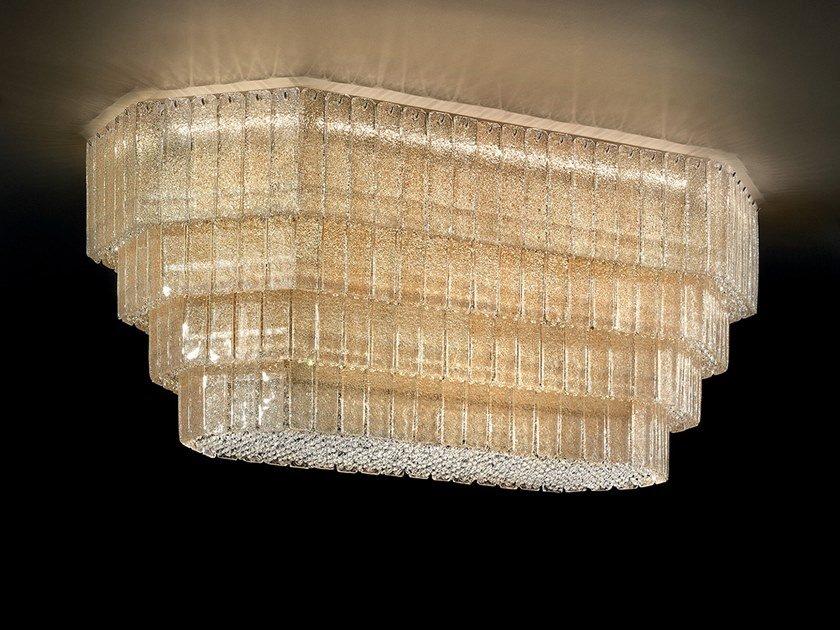 Incandescent marble grit ceiling lamp | Glass Ve 1147 Pl16 by Masiero
