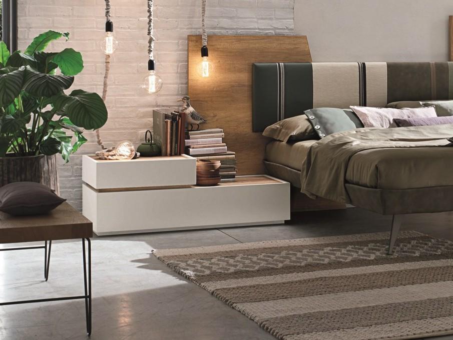 Wooden bedside table with drawers | Replay by Tomasella