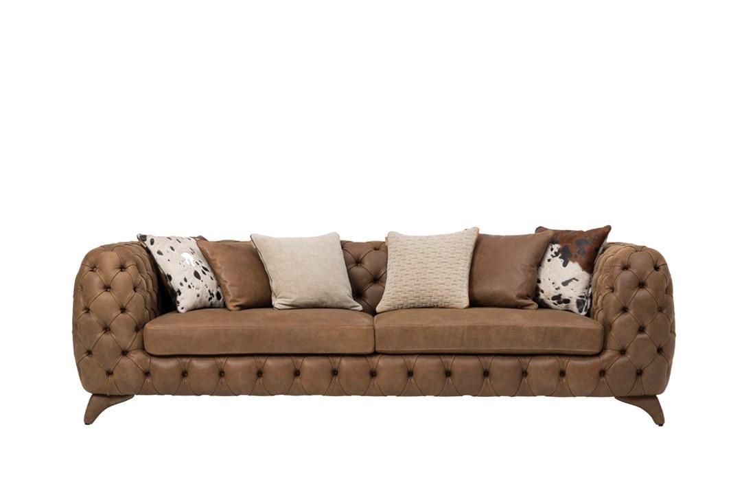 Tufted 3 seater nabuk sofa | Isidoro by Mantellassi 1926