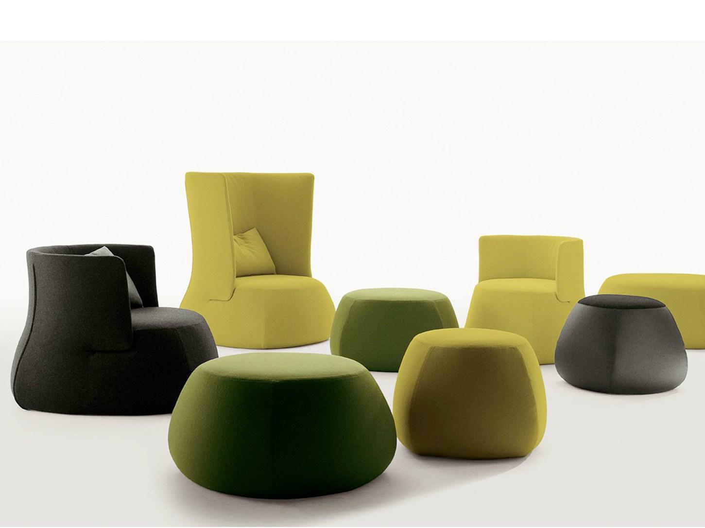 Round fabric pouf | Fat Sofa by B&B Italia