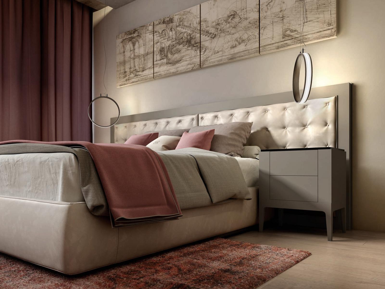 Double bed with tufted headboard | Zarafa by Grilli