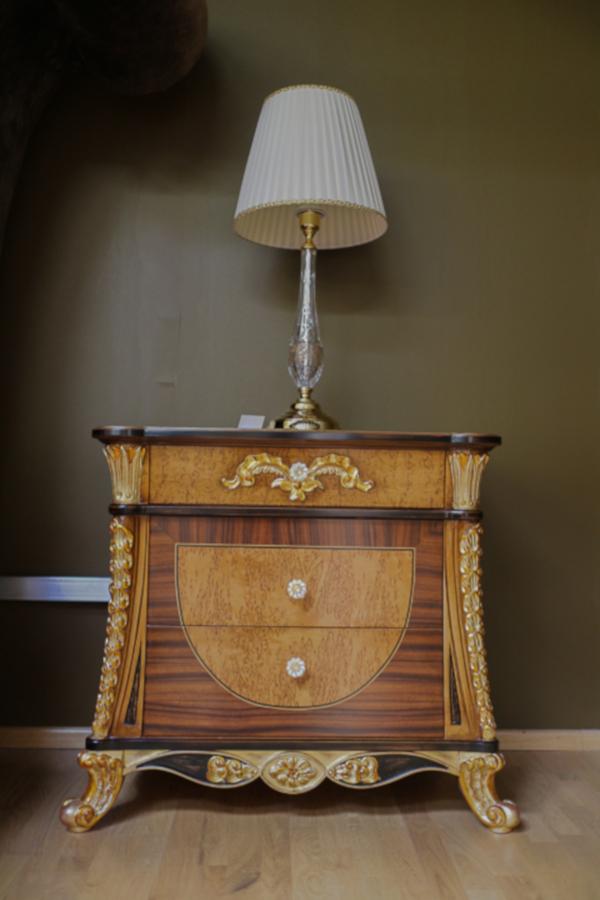 3131 Rectangular wooden bedside table with drawers