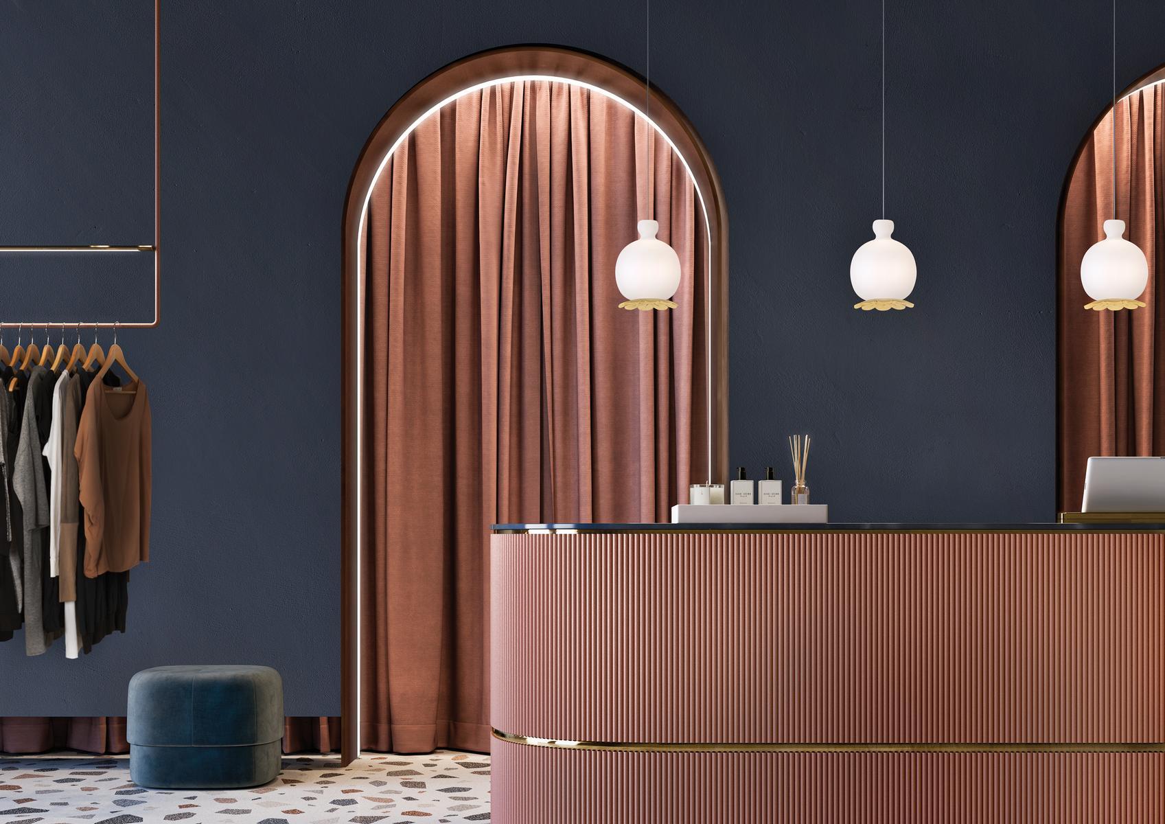 Opal glass pendant lamp | Opyo by Kundalini