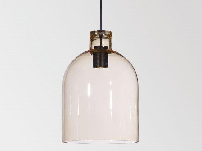 LED blown glass pendant lamp | Mantello Glass Led by Delta light